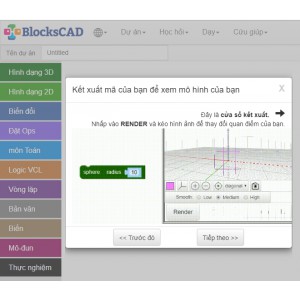 Vẽ 3D Online-Blockscad3d